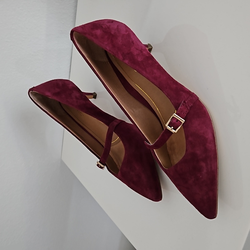 Vinnie Minnie wine suede shoes